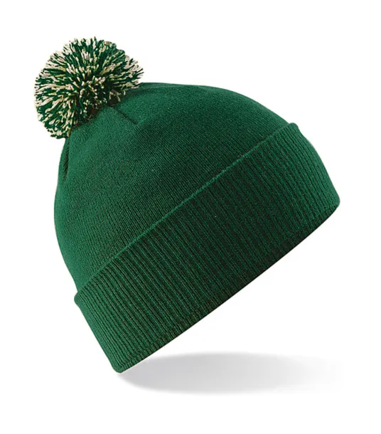  Snowstar Beanie - Beechfield Bottle Green Off White