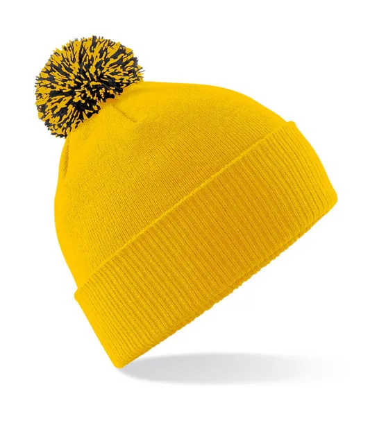  Snowstar Beanie - Beechfield Gold Black