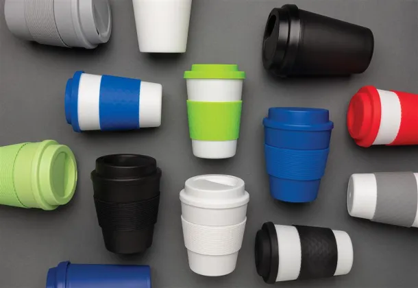  Reusable Coffee cup with screw lid 350ml - XD Collection Black 