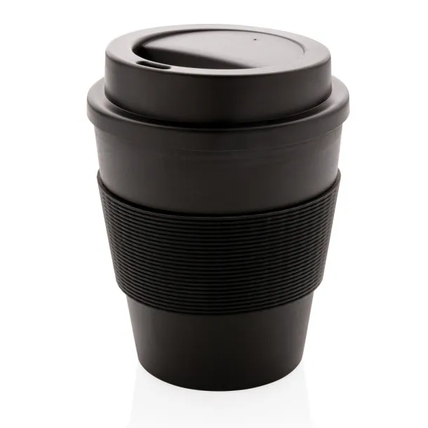  Reusable Coffee šalica, s poklopcem na odvijanje, 350 ml - XD Collection Crna 