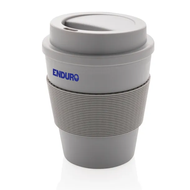  Reusable Coffee cup with screw lid 350ml - XD Collection Cool Grey 7 