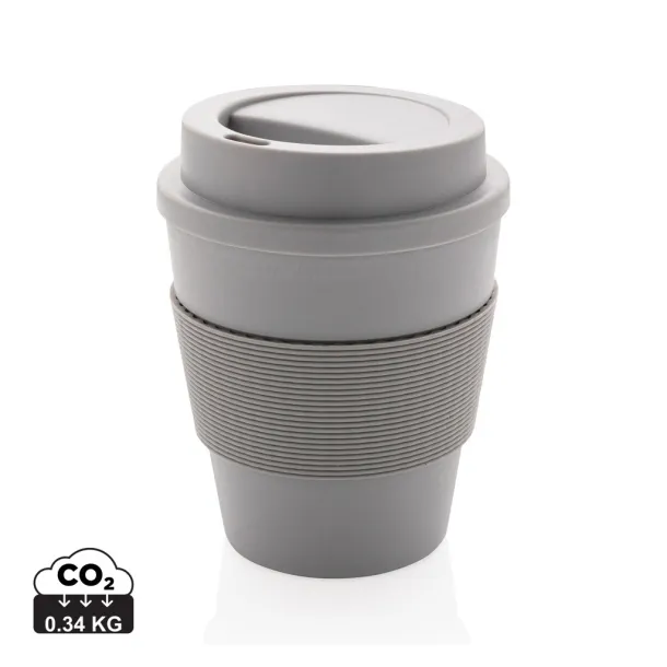  Reusable Coffee cup with screw lid 350ml - XD Collection Cool Grey 7 