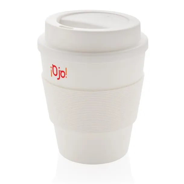  Reusable Coffee cup with screw lid 350ml - XD Collection White 