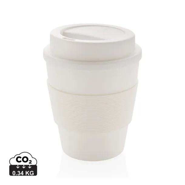  Reusable Coffee cup with screw lid 350ml - XD Collection White 