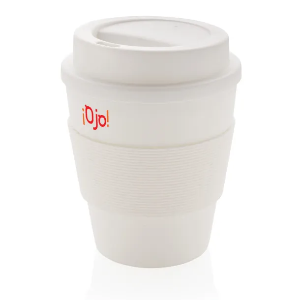  Reusable Coffee cup with screw lid 350ml - XD Collection White 