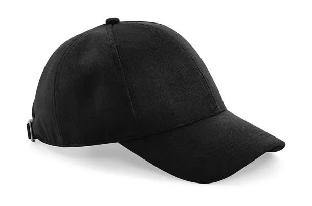  Faux Suede 6 Panel Cap - Beechfield Black