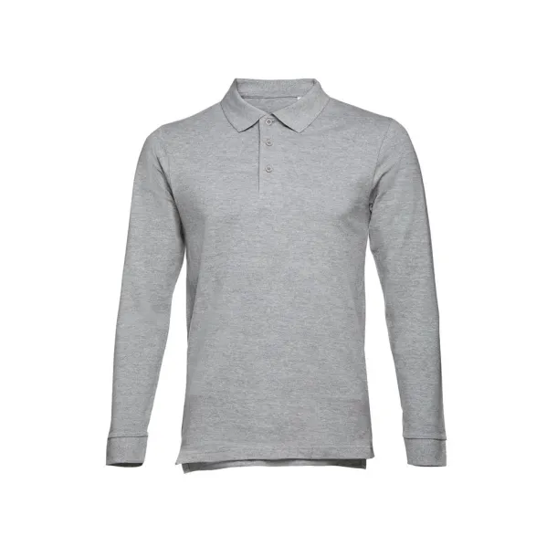 BERN muška polo majica dugih rukava Heather light grey