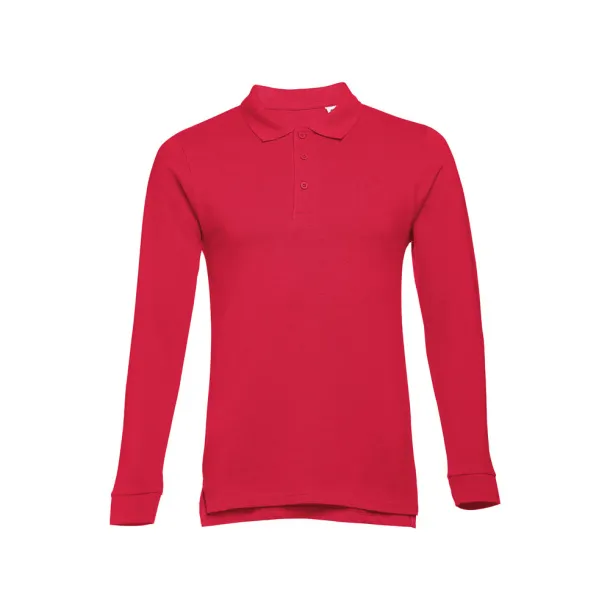 BERN Men's long sleeve polo shirt Red