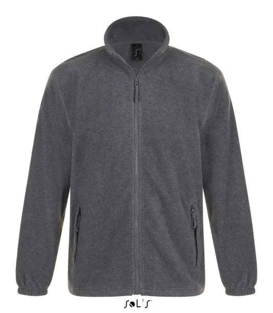  Flis jakna s patentom, 300 g/m2 - SOL'S Grey Melange