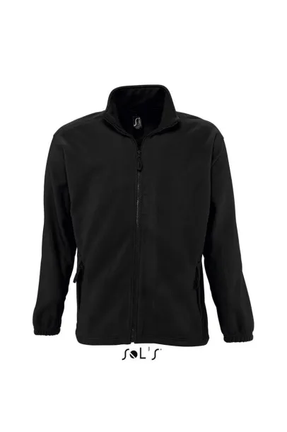  Flis jakna s patentom, 300 g/m2 - SOL'S Crna