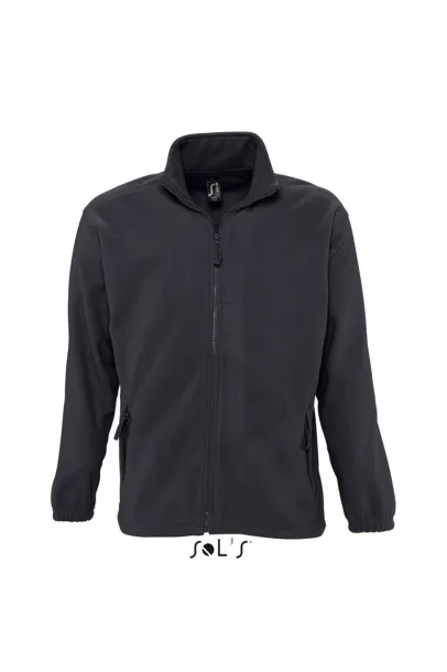  Flis jakna s patentom, 300 g/m2 - SOL'S Charcoal Grey