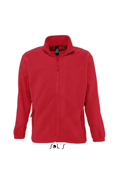 Flis jakna s patentom, 300 g/m2 - SOL'S Crvena