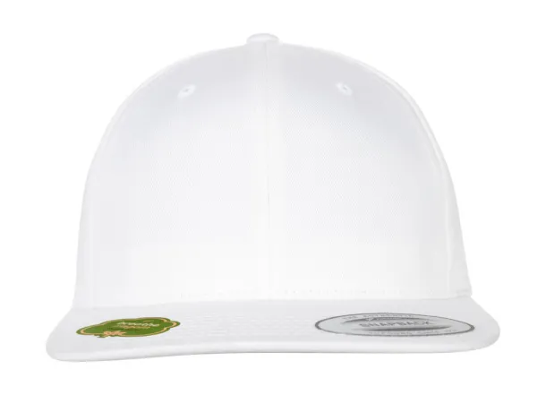  Snapback šilterica od organskog pamuka - 6 panela - Flexfit Bijela