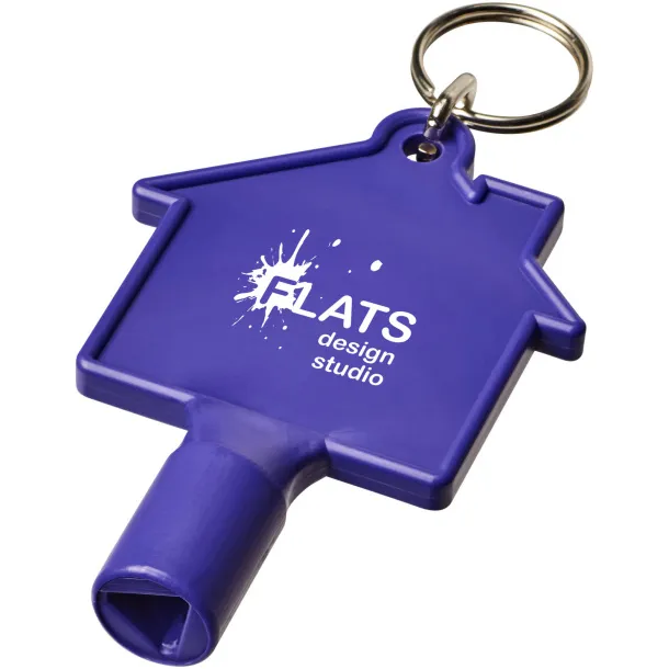 Maximilian house-shaped meterbox key with keychain Purple