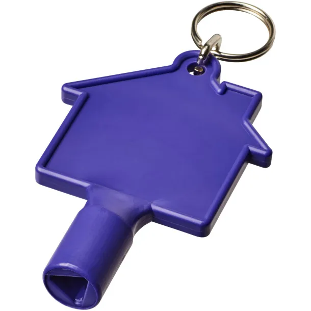 Maximilian house-shaped meterbox key with keychain Purple