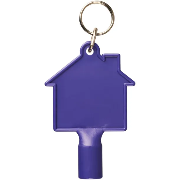 Maximilian house-shaped meterbox key with keychain Purple
