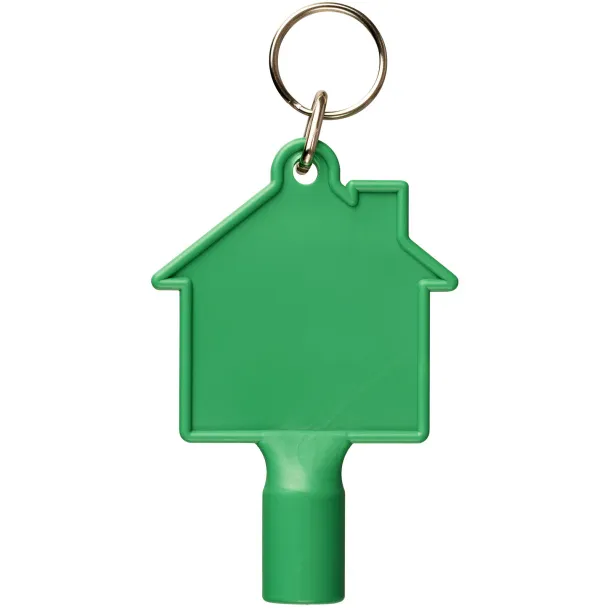 Maximilian house-shaped meterbox key with keychain Green