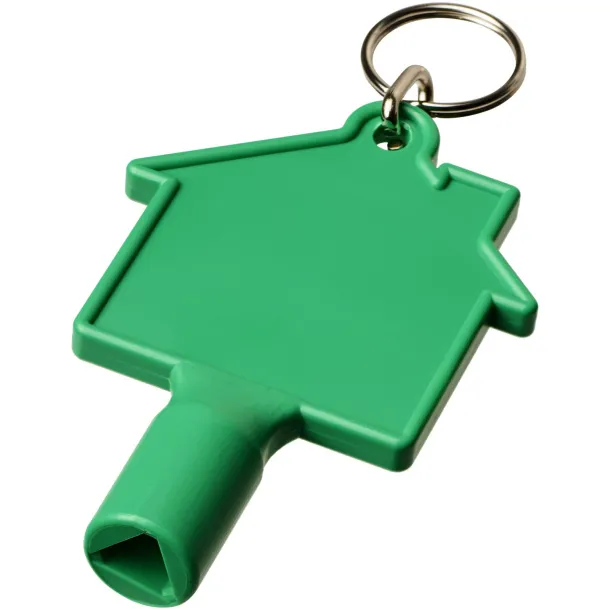 Maximilian house-shaped meterbox key with keychain Green
