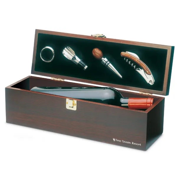 COSTIERES Wine set in wine box Wood