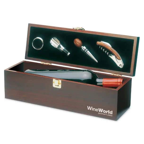 COSTIERES Wine set in wine box Wood