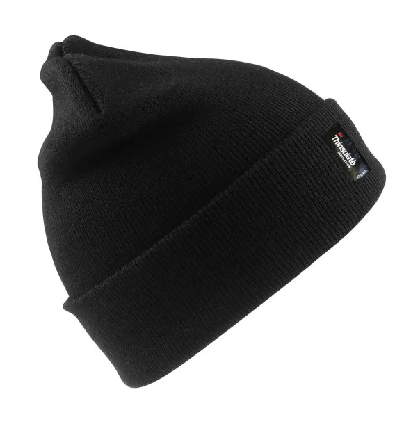  Heavyweight Thinsulate™ Woolly Ski Hat - Result Winter Essentials Black