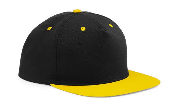  5 Panel Contrast Snapback - Beechfield Black Yellow