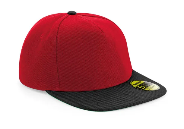  Original Flat Peak Snapback - Beechfield Classic Red Black