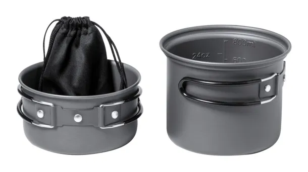 Sondic camping cutlery and pot set Black