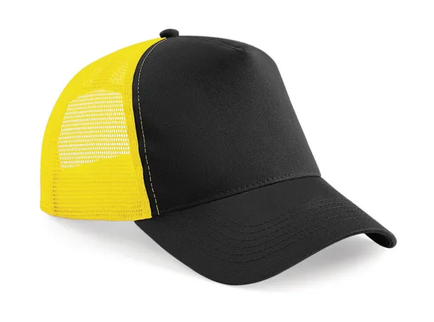  Snapback šilterica - 5 panela - Beechfield Crna Yellow