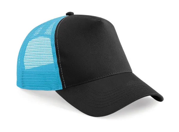  Snapback šilterica - 5 panela - Beechfield Crna Surf Blue