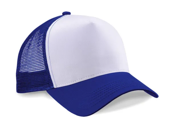  Snapback šilterica - 5 panela - Beechfield Bright Royal Bijela