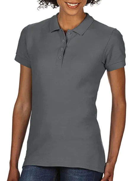  Softstyle® Ladies Double Pique Polo - Gildan Charcoal