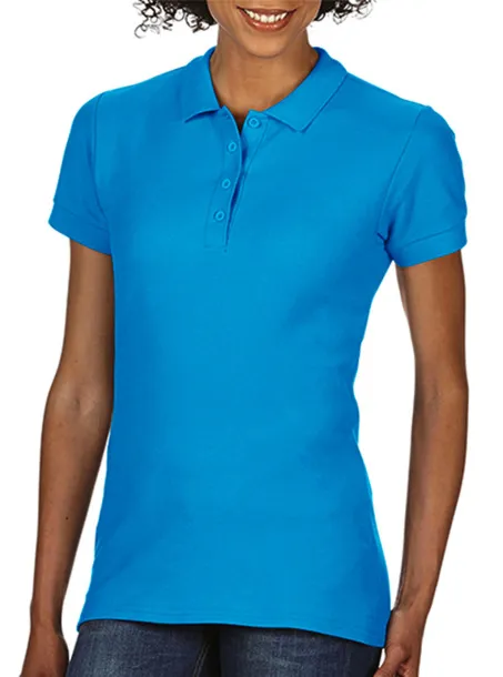  Softstyle® Ladies Double Pique Polo - Gildan Sapphire