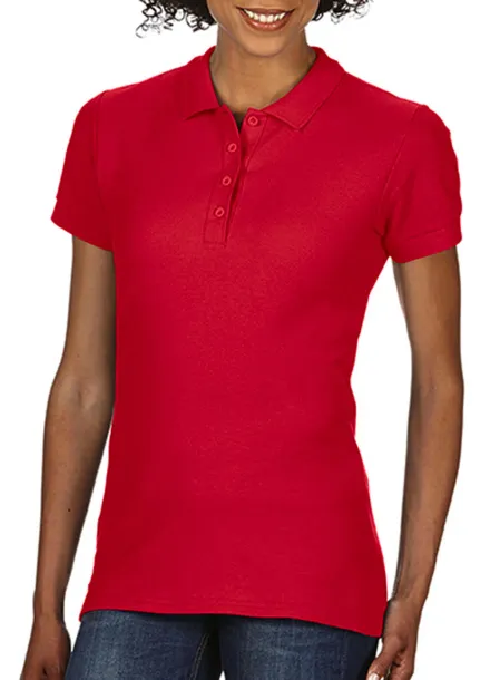  Softstyle® Ladies Double Pique Polo - Gildan Crvena