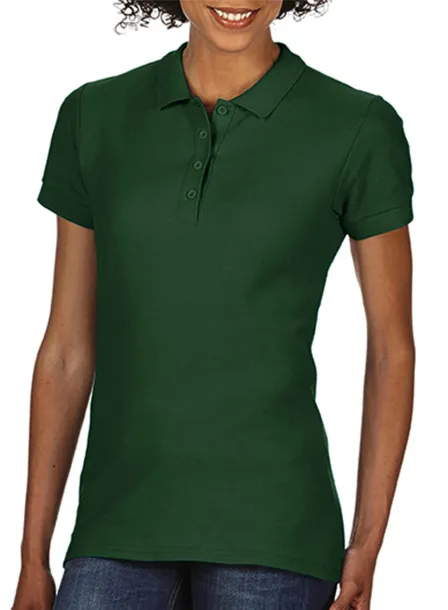  Softstyle® dvostruki pique ženska polo majica - Gildan Forest Green