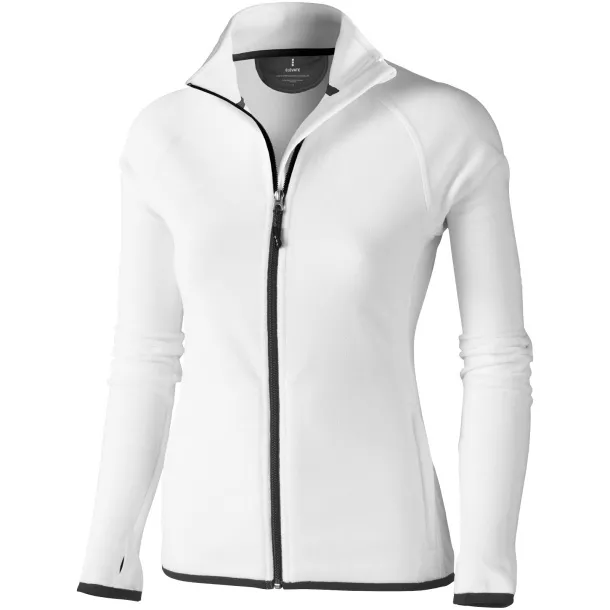 Brossard micro fleece full zip ladies jacket - Elevate Life White