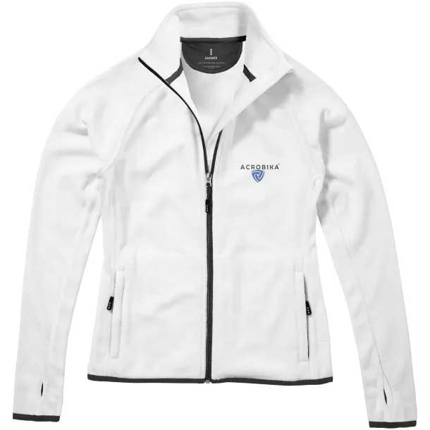 Brossard micro fleece full zip ladies jacket - Elevate Life White