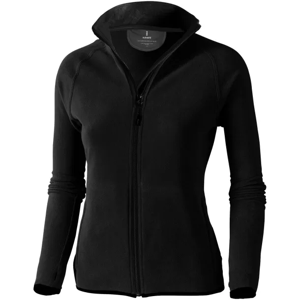 Brossard micro fleece full zip ladies jacket - Elevate Life Solid black