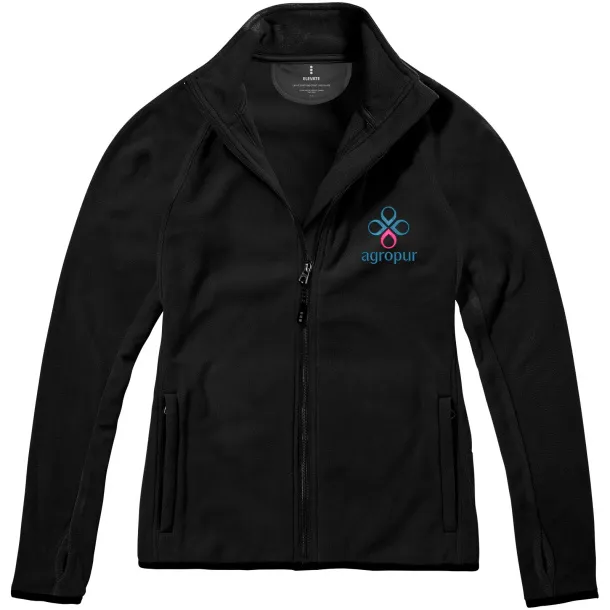 Brossard micro fleece full zip ladies jacket - Elevate Life Solid black