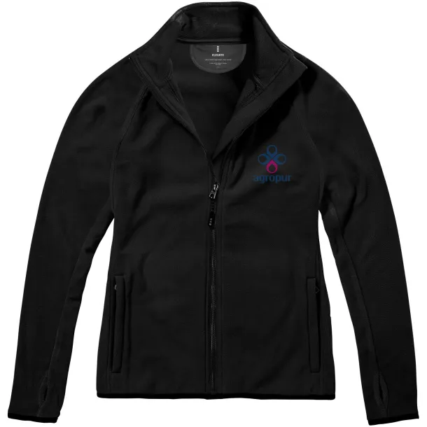 Brossard micro fleece full zip ladies jacket - Elevate Life Solid black