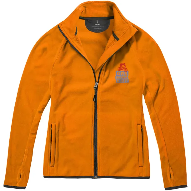 Brossard micro fleece full zip ladies jacket - Elevate Life Orange