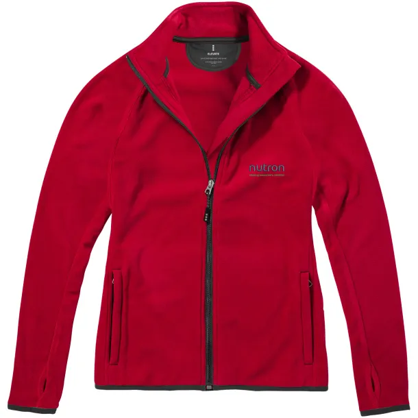 Brossard micro fleece full zip ladies jacket - Elevate Life Red