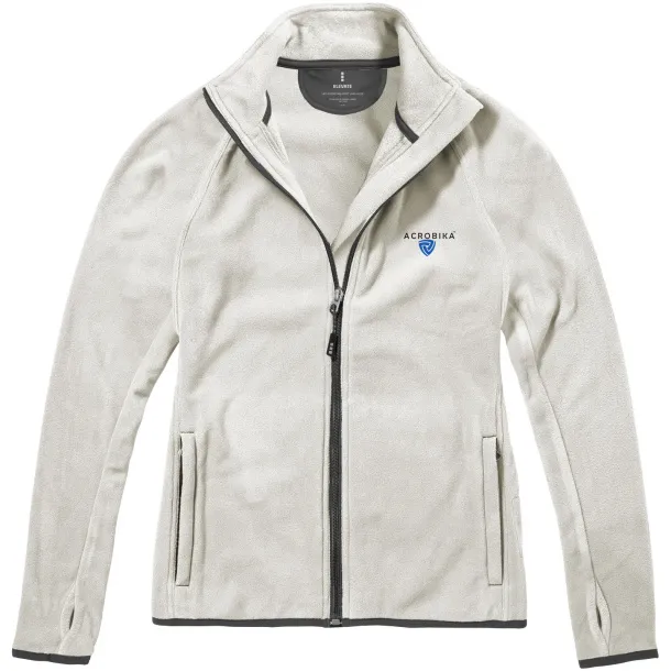 Brossard micro fleece full zip ladies jacket - Elevate Life Light grey