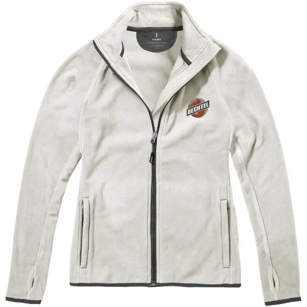 Brossard micro fleece full zip ladies jacket - Elevate Life Light grey