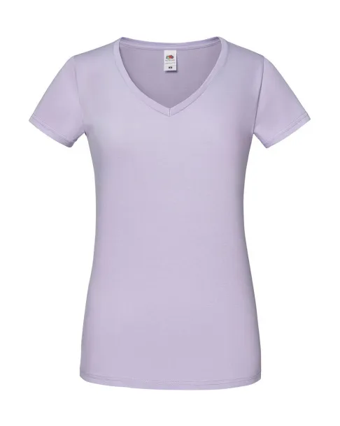  Ladies' Iconic 150 V Neck T - Fruit of the Loom Soft Lavender