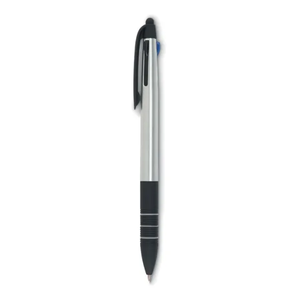 MULTIPEN 3 colour ink pen with stylus Silver