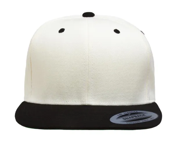  Dvobojna snapback šilterica - 6 panela - Classics Prirodna Crna