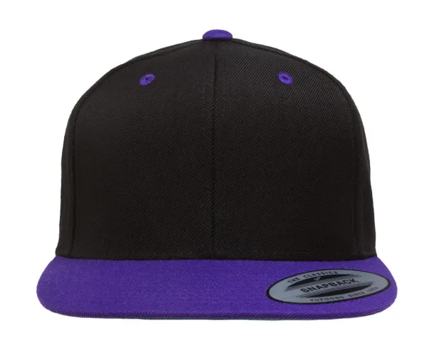  Classic Snapback 2-Tone Cap - Classics Black Ljubičasta