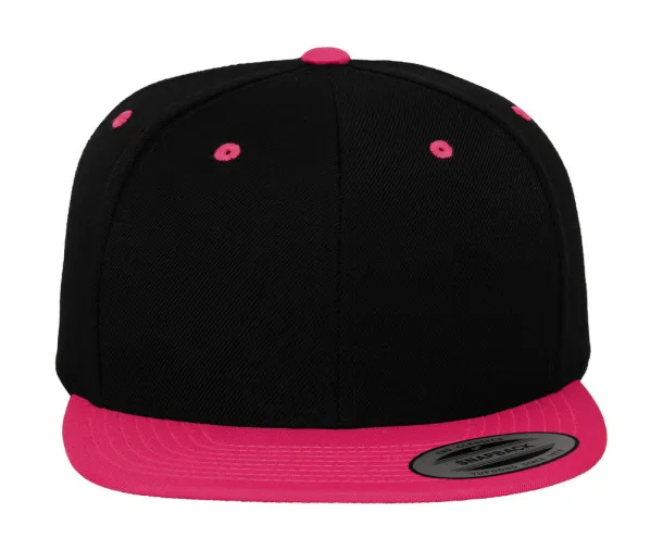  Classic Snapback 2-Tone Cap - Classics Black Neon Pink