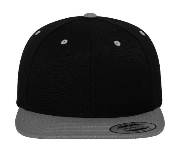  Dvobojna snapback šilterica - 6 panela - Classics Crna Srebrna